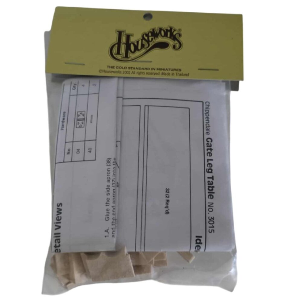 NWT Houseworks Shenandoah Designs Gate-Leg Table Doll House Miniature Kit